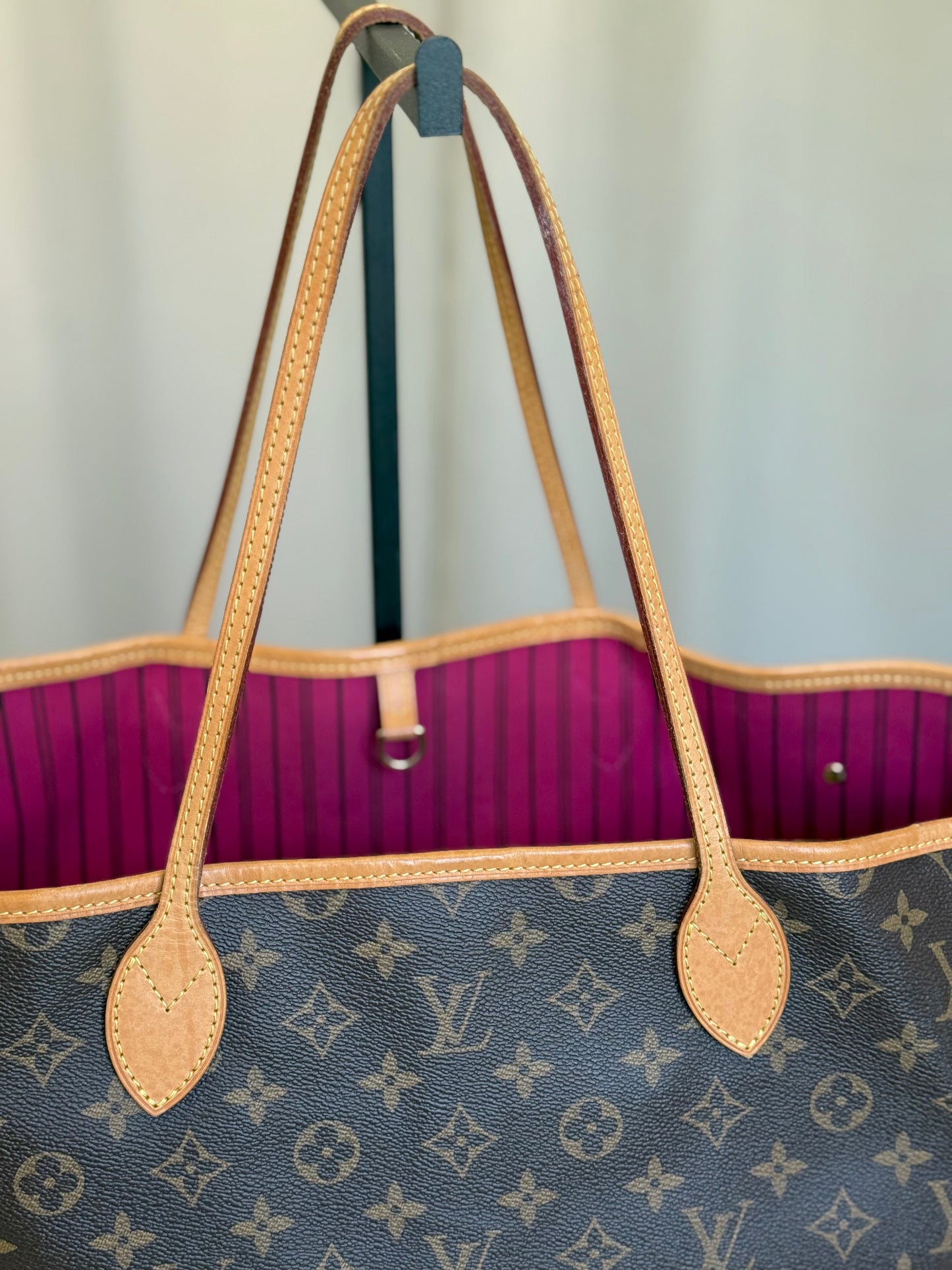 Louis Vuitton Neverfull GM Mono Pivoine Bag and Pouch