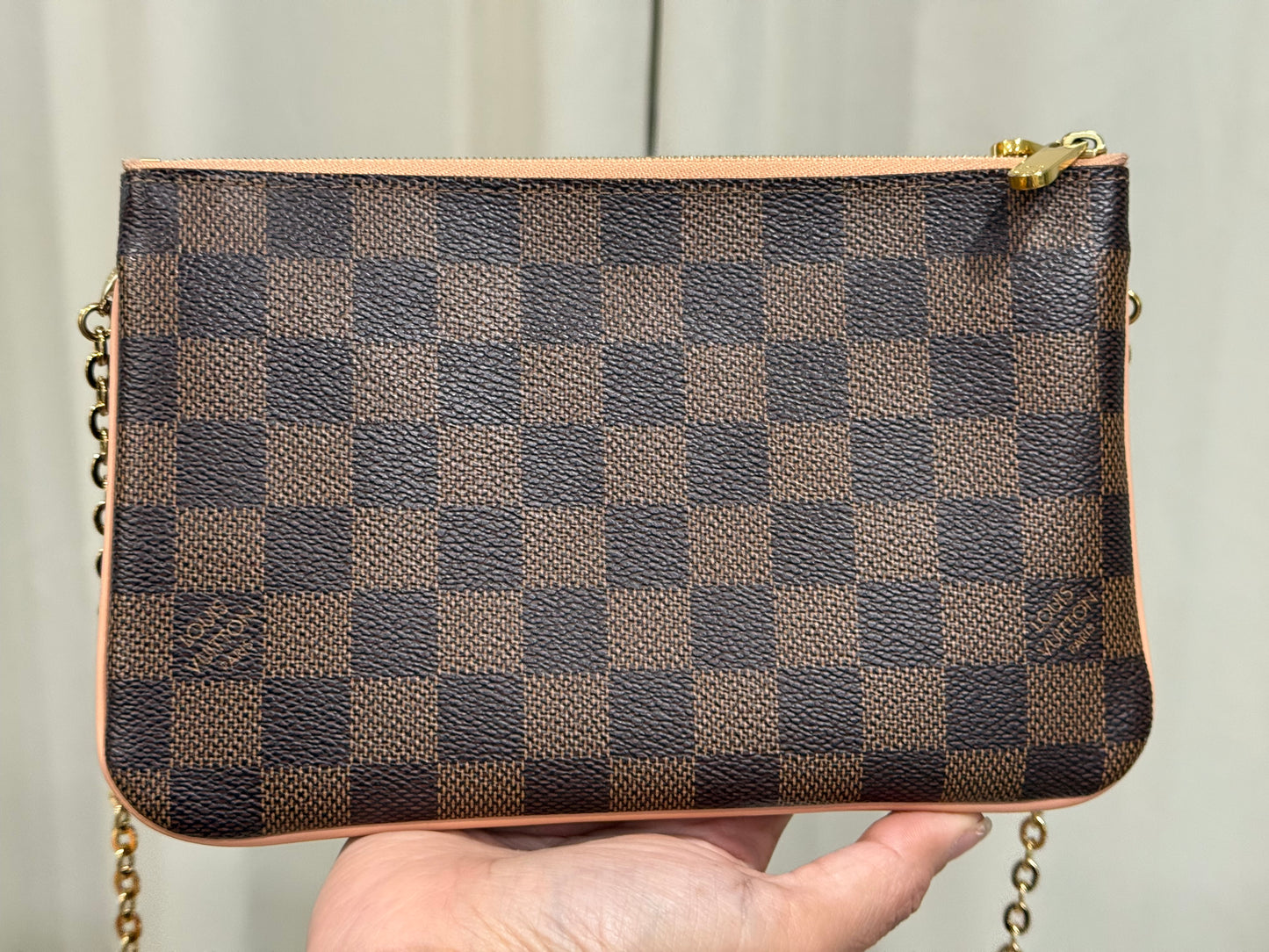 Louis Vuitton Double Zip Pochette Damier Ebene