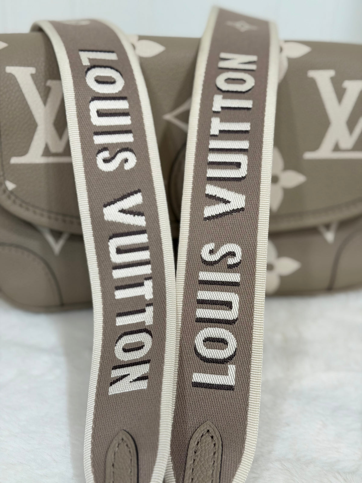 Louis Vuitton Diane Empreinte Bicolor Turtledove/Cream