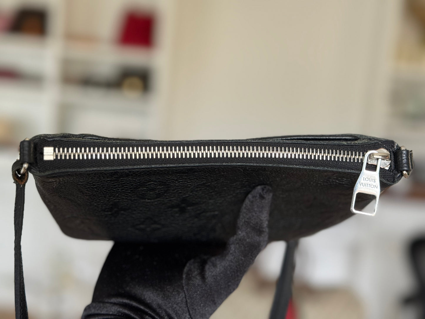 Louis Vuitton Pallas Clutch Black Empreinte