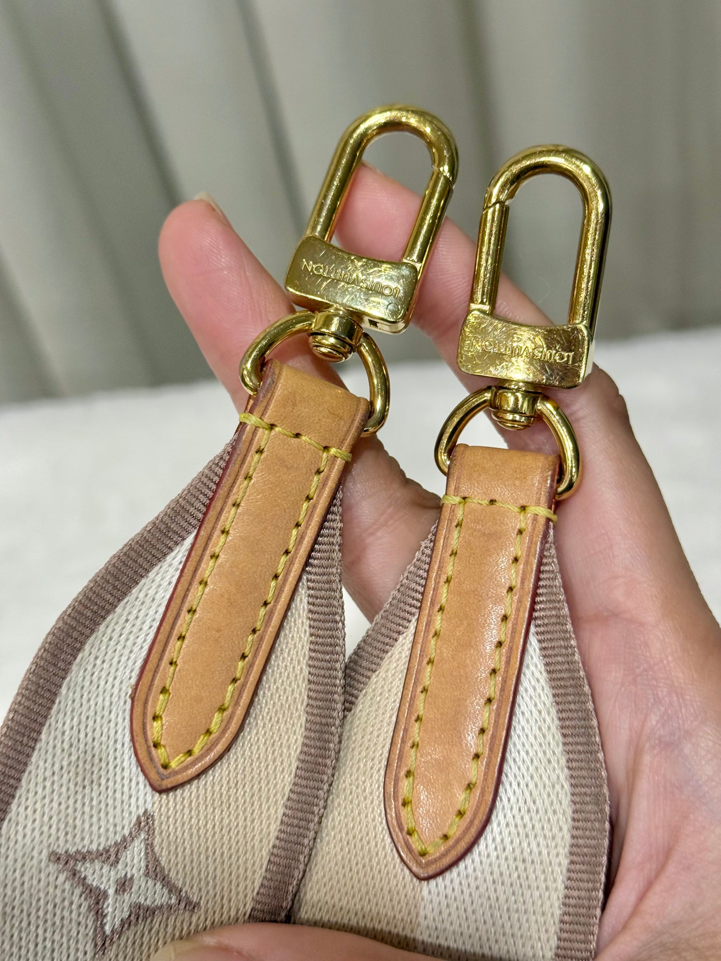 Louis Vuitton Beige Guitar Jacquard Adjustable Strap
