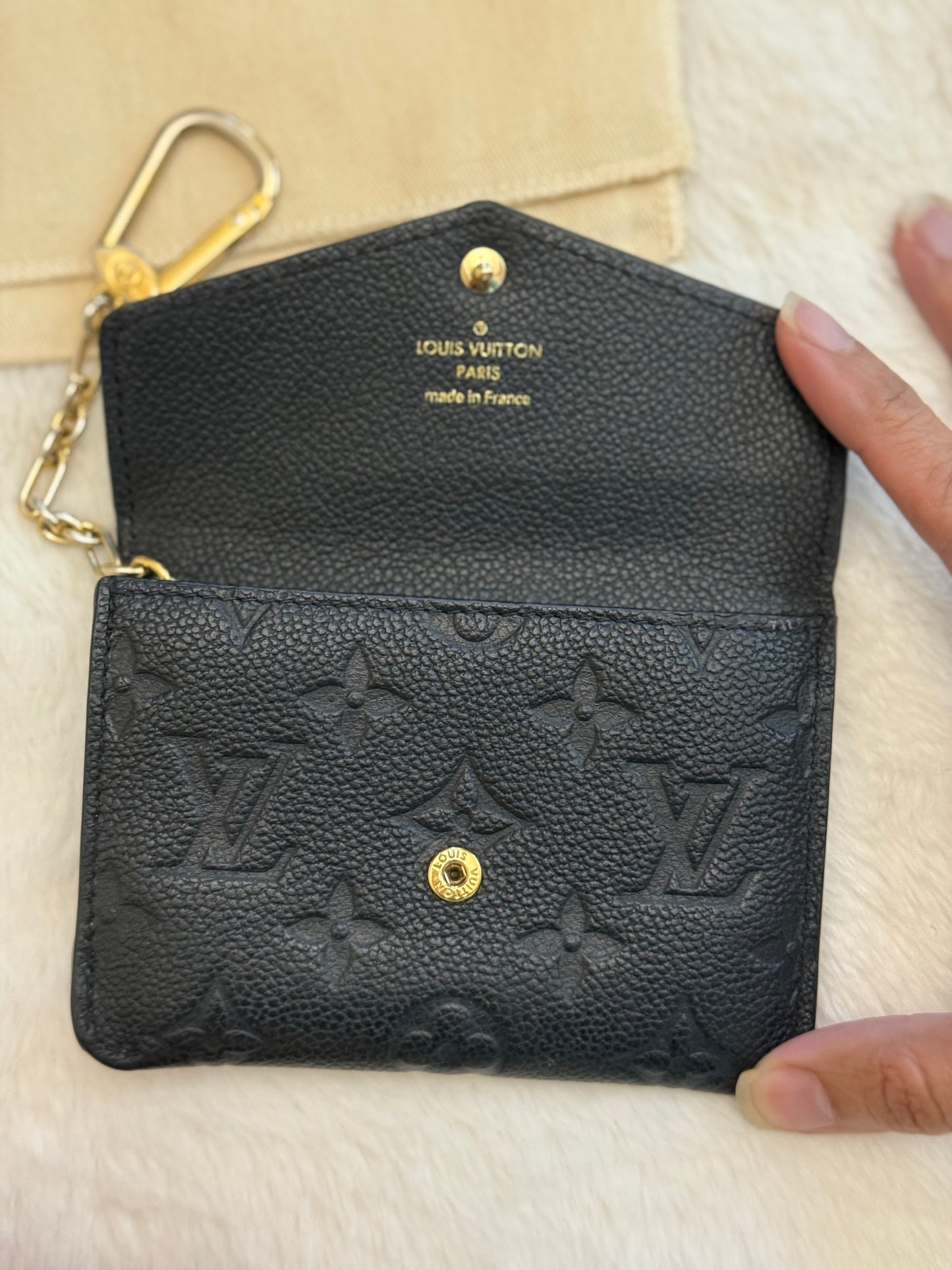 Louis Vuitton Key Pouch Empreinte Noir/Black