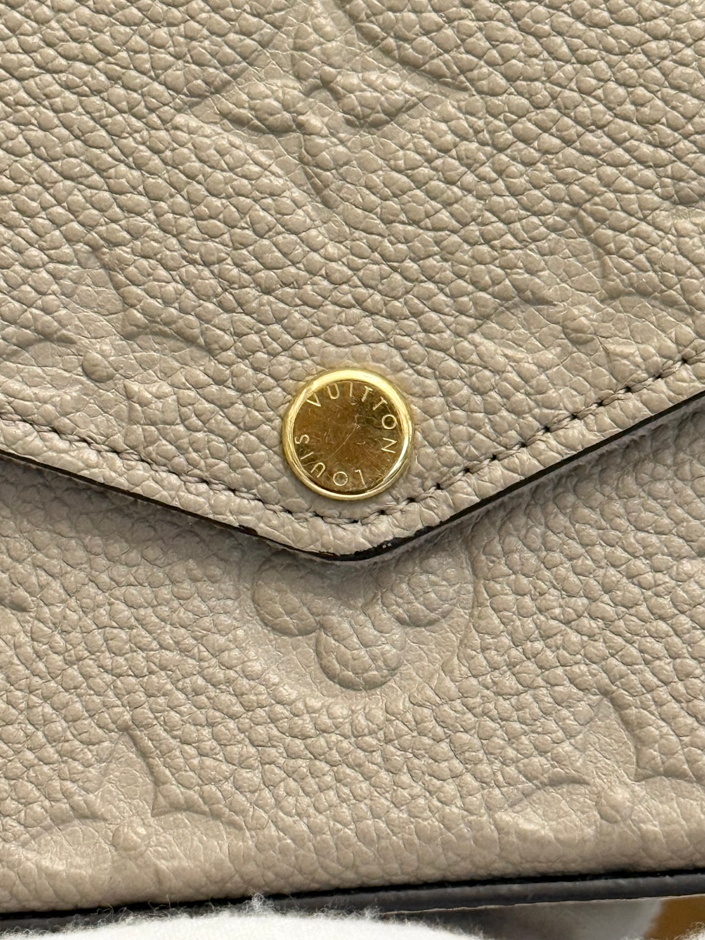 Louis Vuitton Felicie Pochette Empreinte Turtledove Full Set