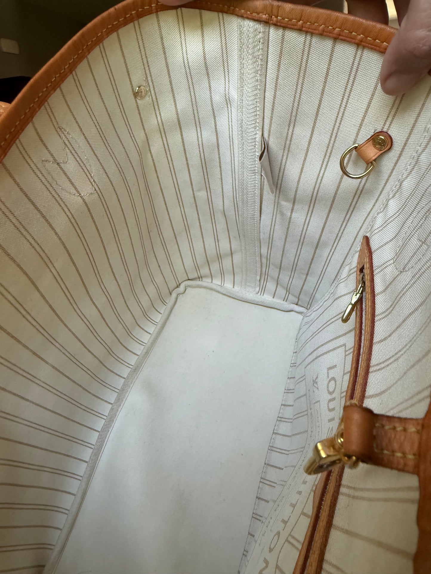 Louis Vuitton Neverfull MM Damier Azur Beige