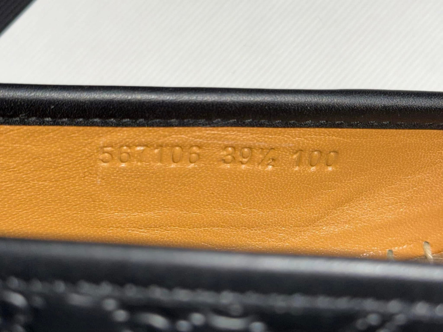 Gucci 567106 Microguccissima Black Leather Espadrilles Size 39.5