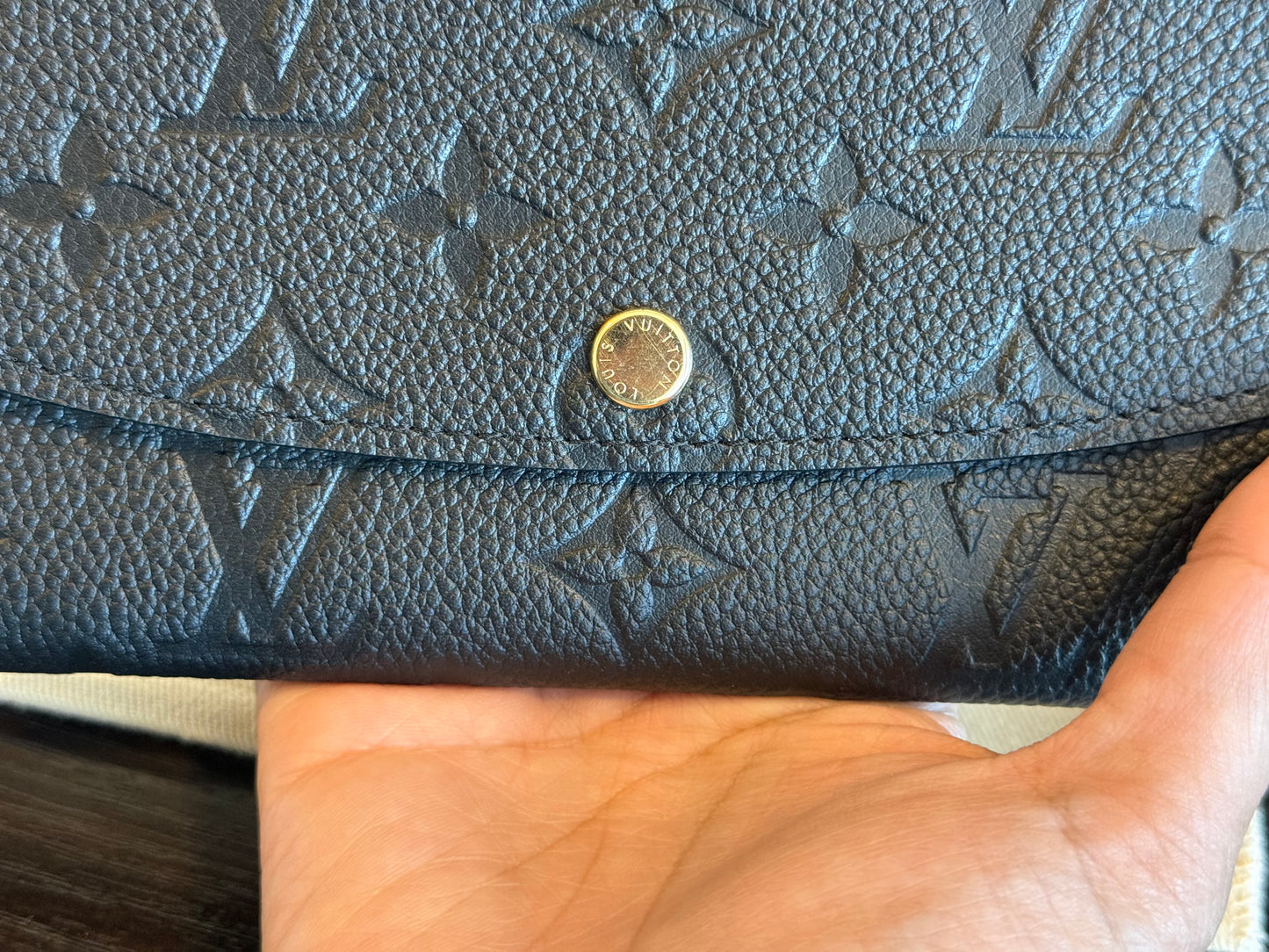 Louis Vuitton Emilie Black/Noir Empreinte Wallet