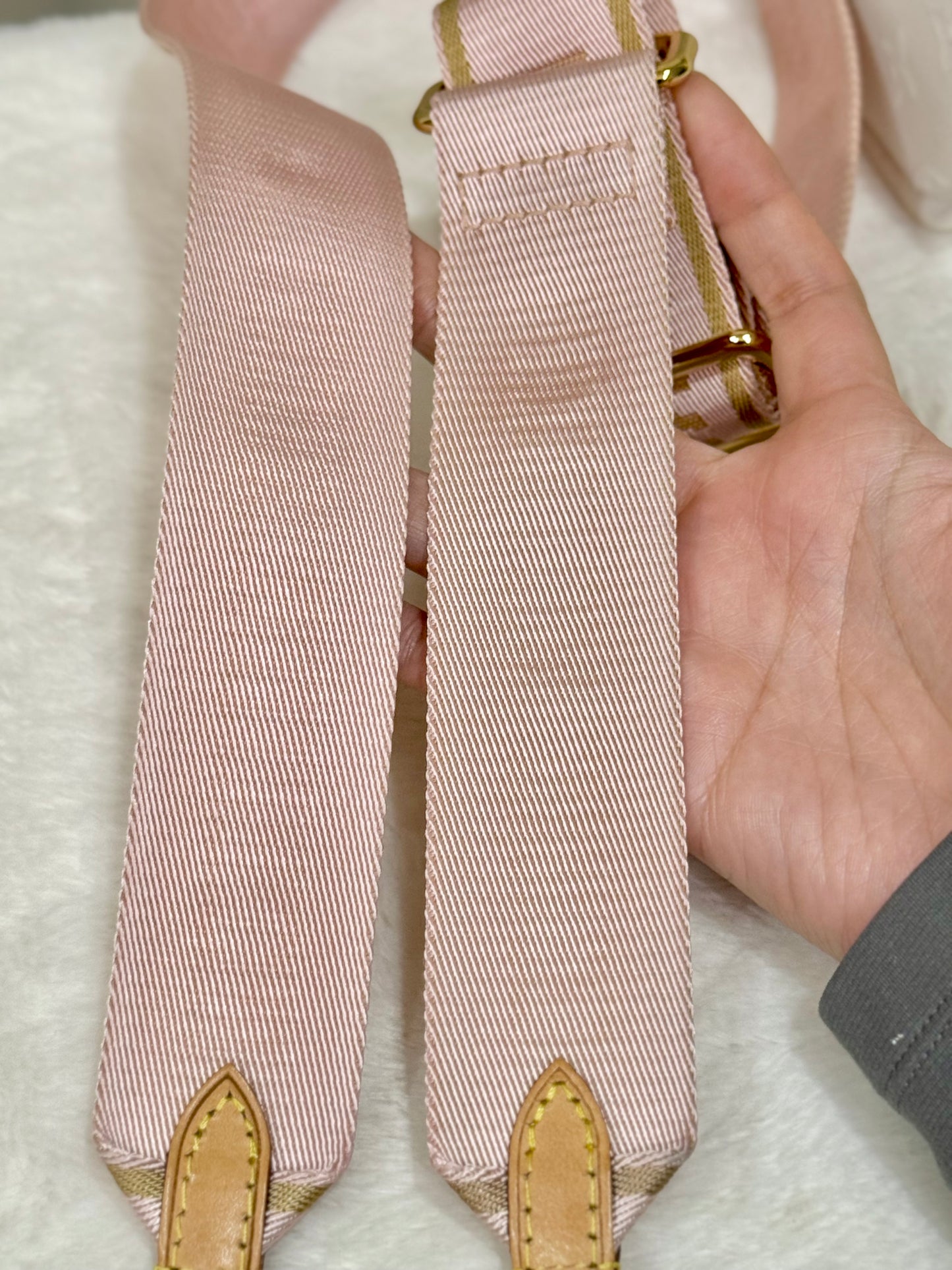 Louis Vuitton Guitar Jacquard Light Pink Adjustable Strap
