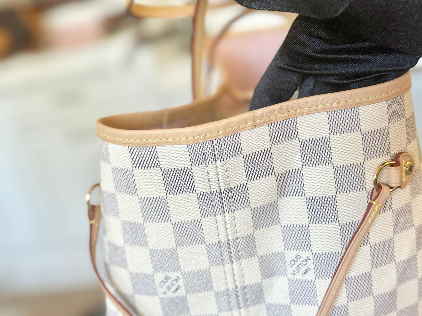 Louis Vuitton Neverfull GM in Damier Azur  Rose Ballerine MINT