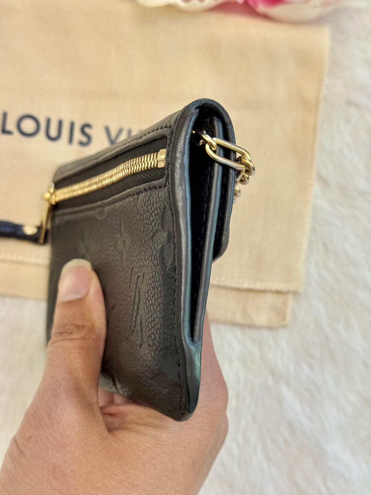 Louis Vuitton Key Pouch Empreinte Noir/Black