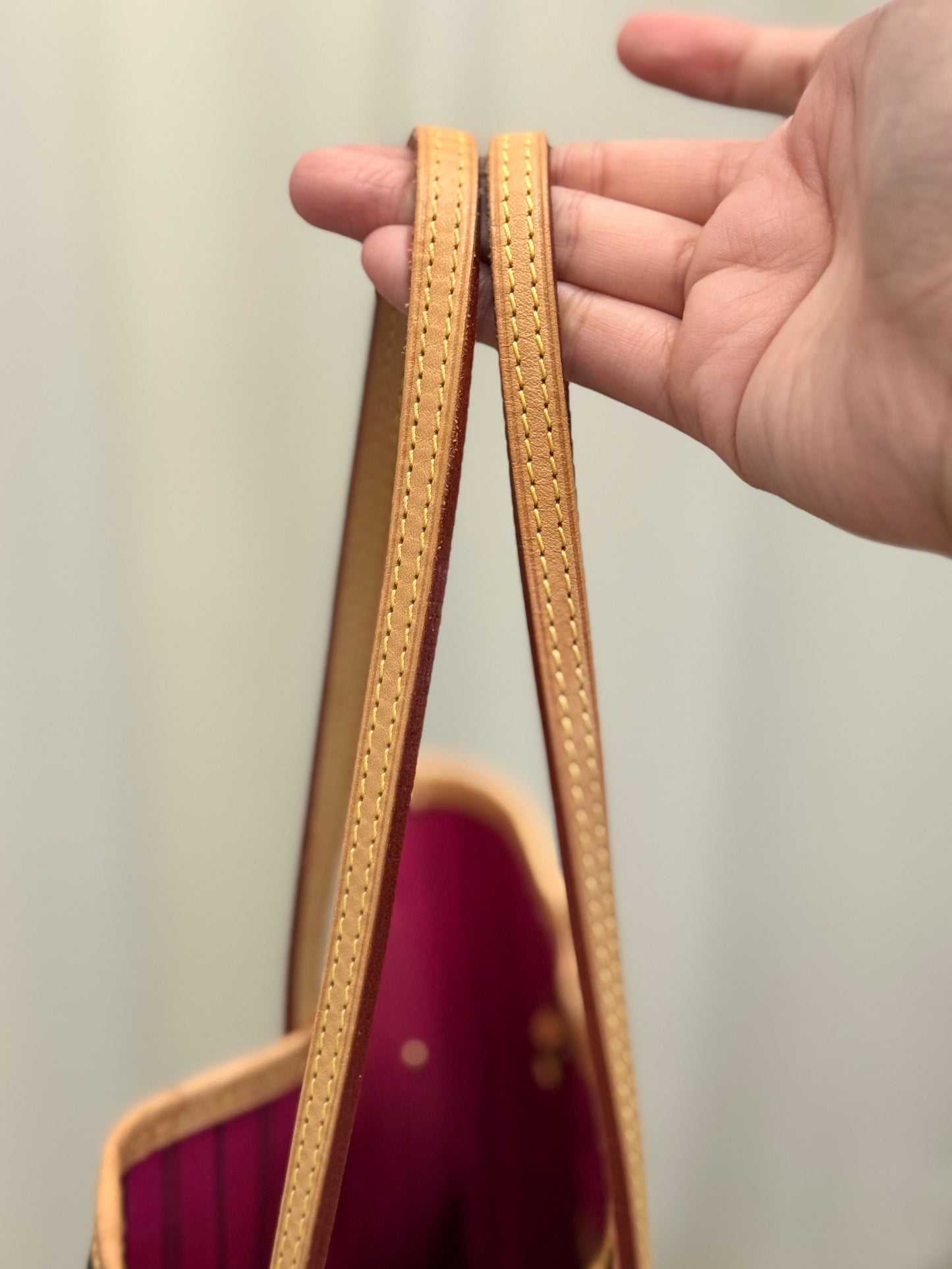 Loui Vuitton Neverfull MM Pivoine Bag and Pouch
