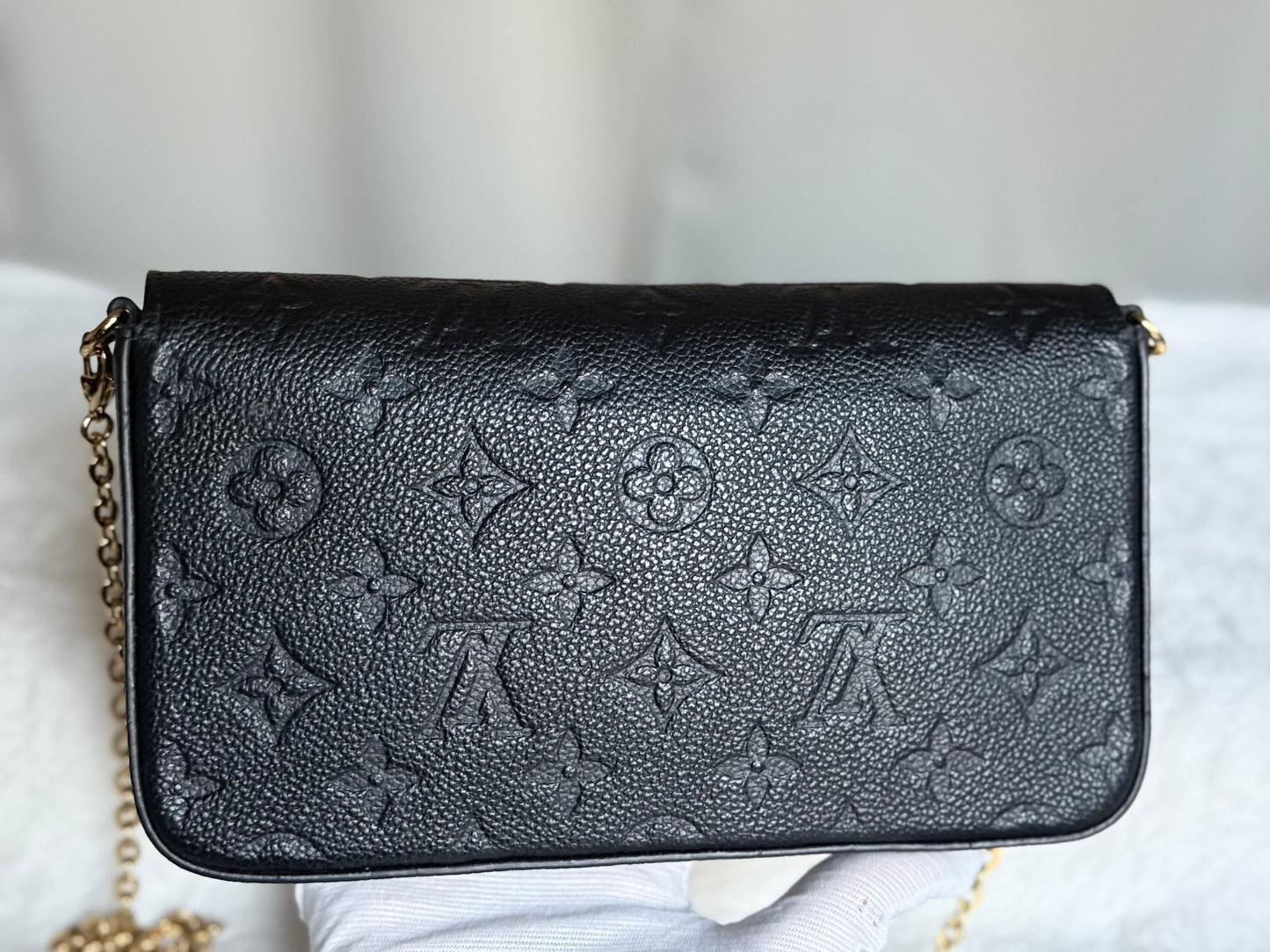 Louis Vuitton Felicie Pochette in Mono Empreinte Noir/Black with Inserts