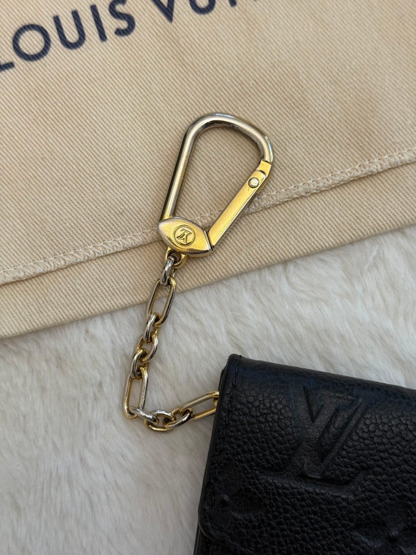 Louis Vuitton Key Pouch Empreinte Noir/Black