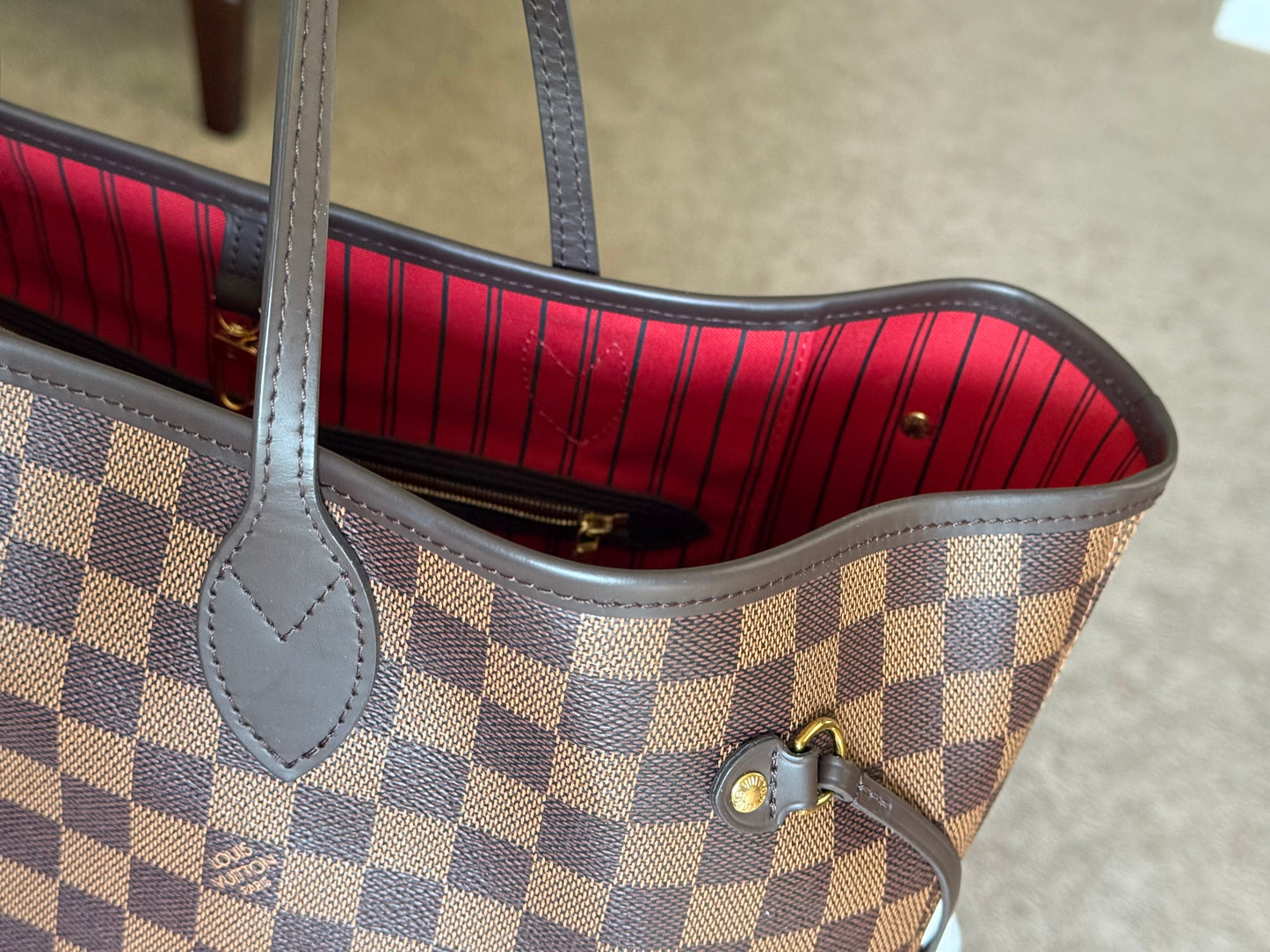 Louis Vuitton Neverfull GM DE Cerise Bag Only