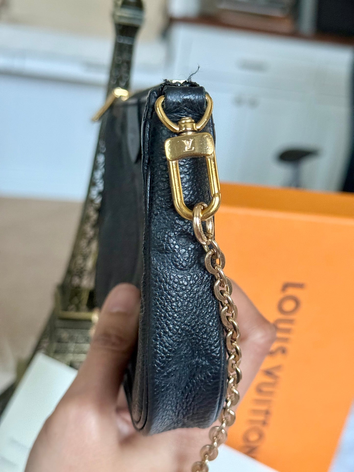 Louis Vuitton Small Pochette Black Empreinte