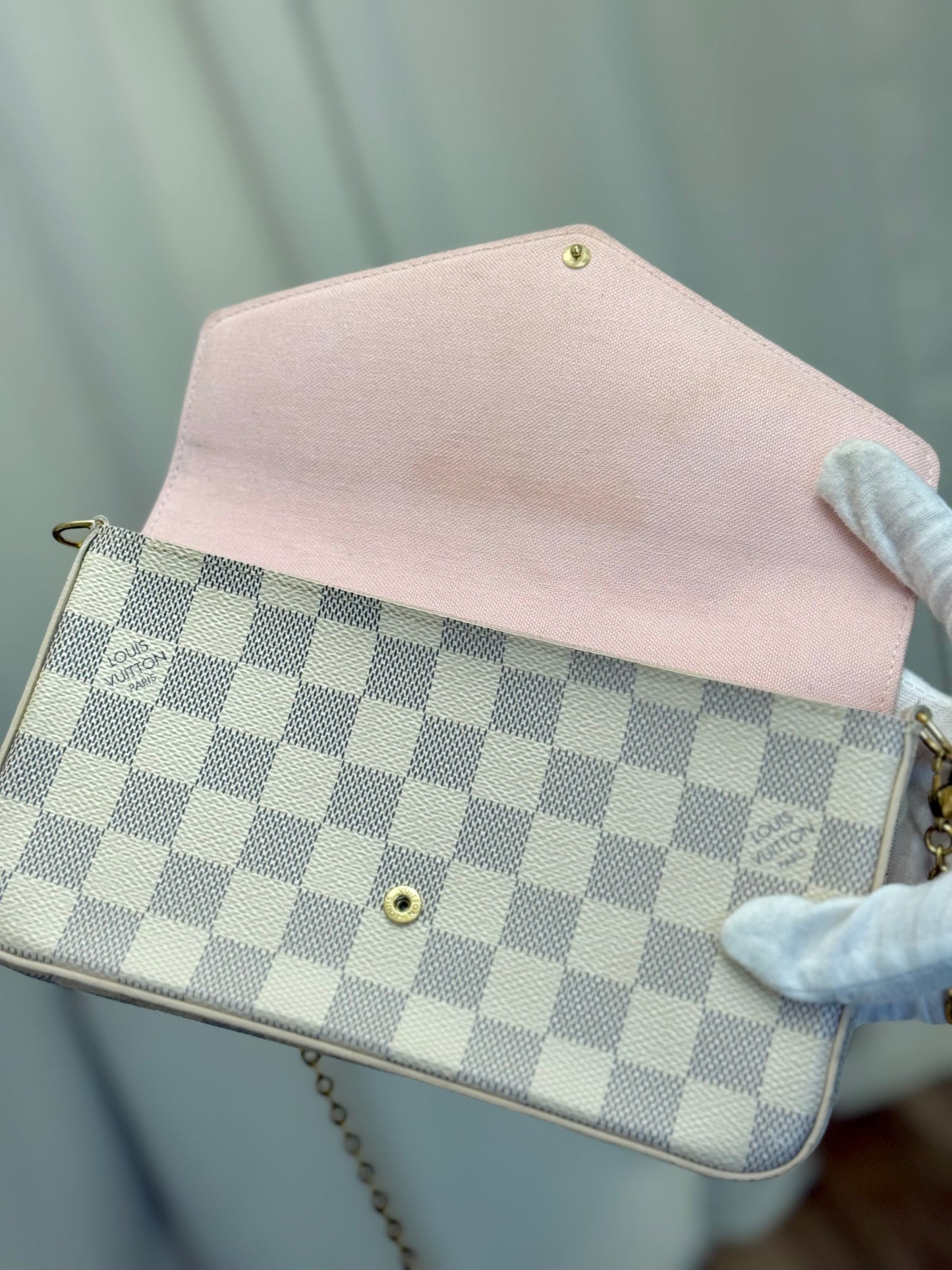 Louis Vuitton Felicie Pochette Damier Azur