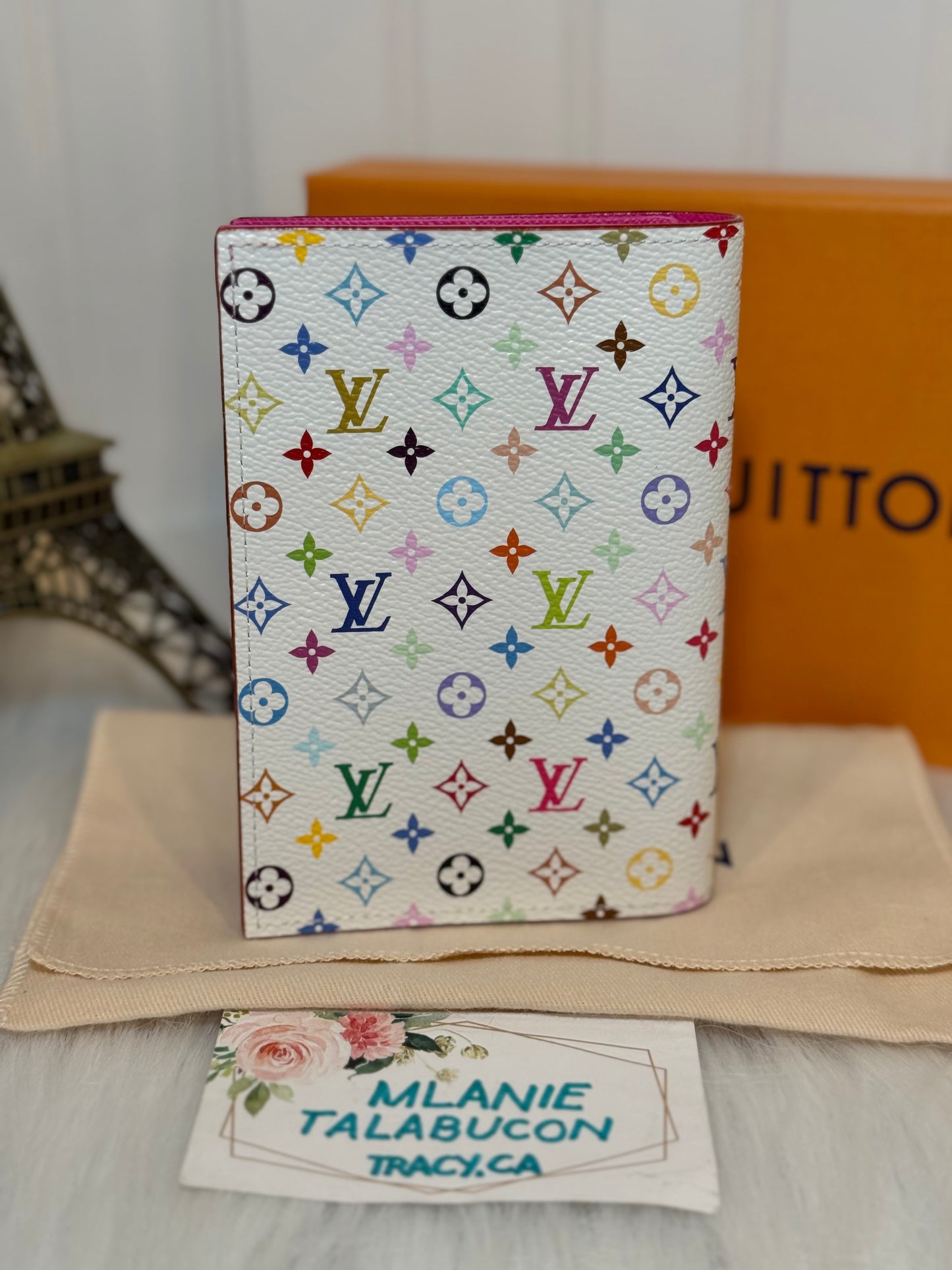Louis Vuitton LVxTM Takashi Murakami Multicolore Blanc/White Passport Cover