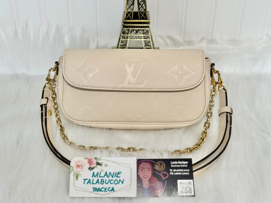 Louis Vuitton Ivy Wallet on Chain Cream Empreinte