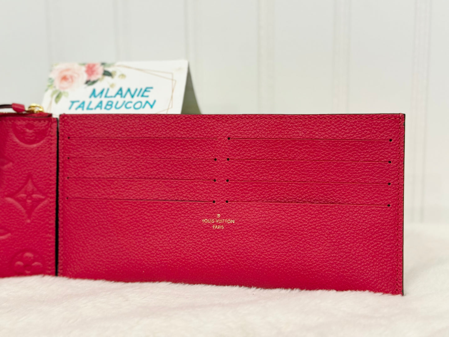Louis Vuitton Felicie Pochette Mono Empreinte Scarlet Red