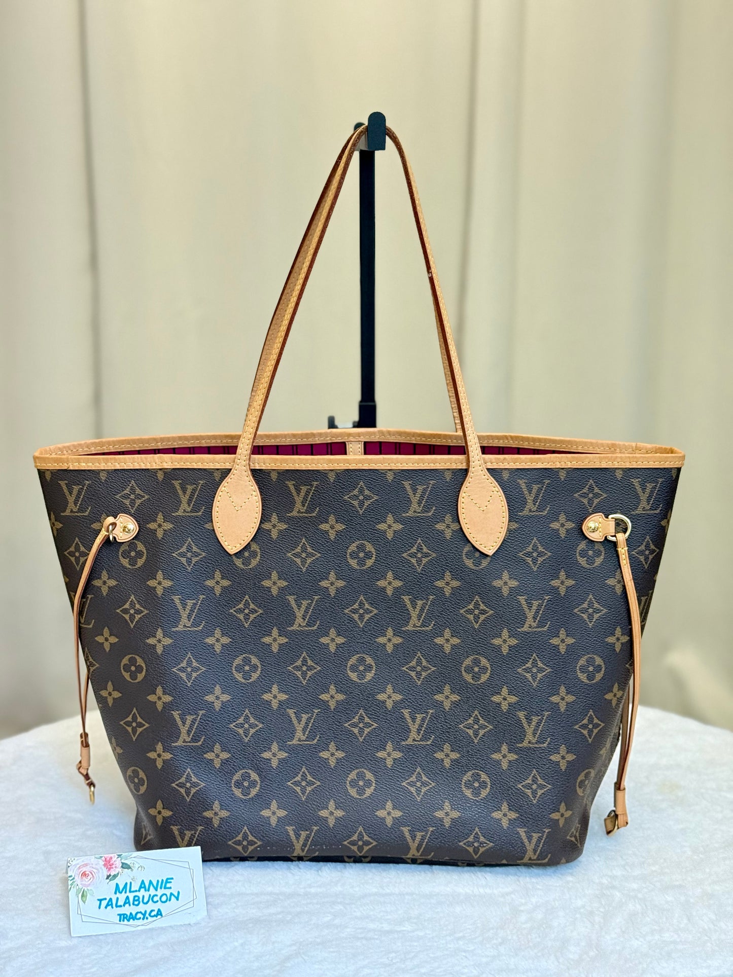 Louis Vuitton Neverfull MM Mono Pivoine