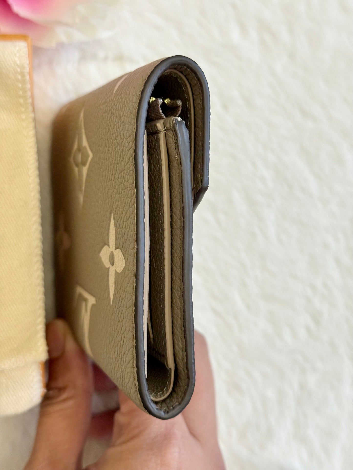 Louis Vuitton Victorine Giant Empreinte Bicolor Dove/Creme Wallet ~ BRAND NEW!