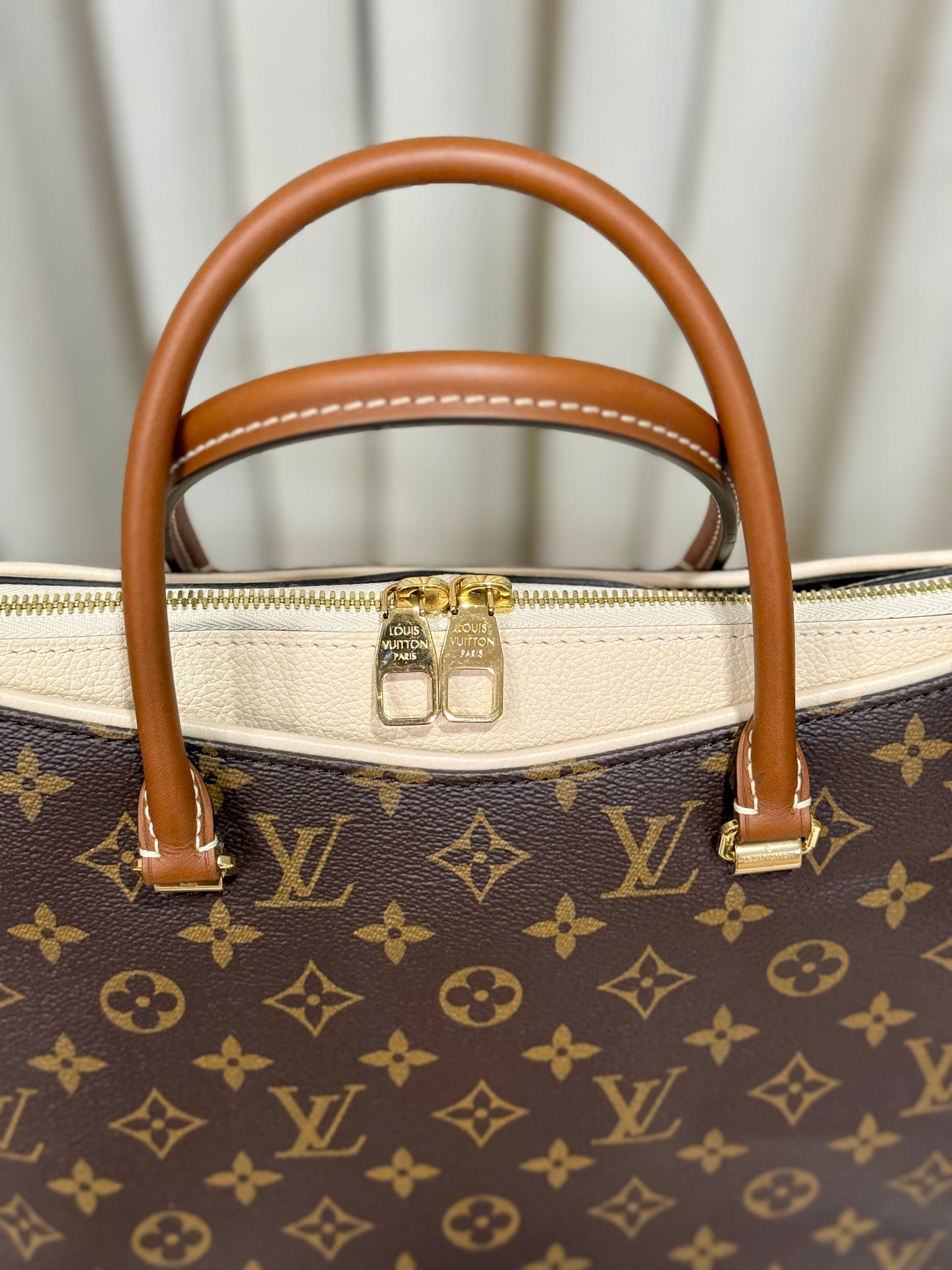 Louis Vuitton Pallas MM Cream Tote