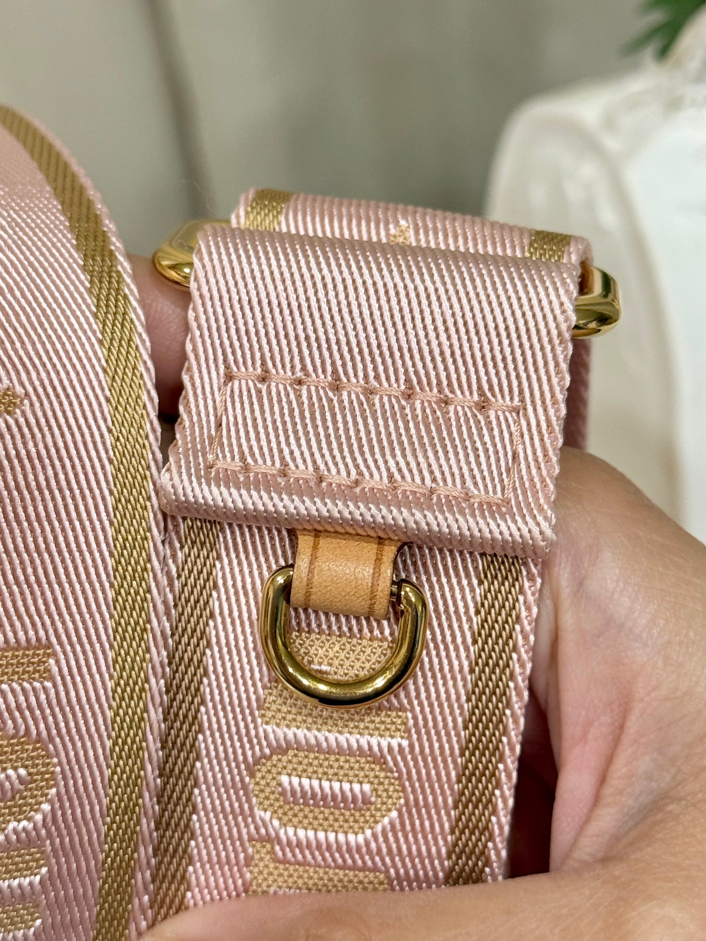 Louis Vuitton Guitar Jacquard Light Pink Adjustable Strap