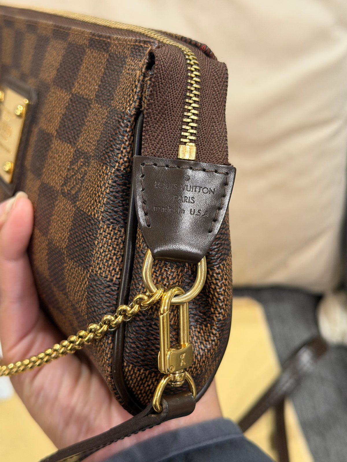 Louis Vuitton Eva Pochette Damier Ebene