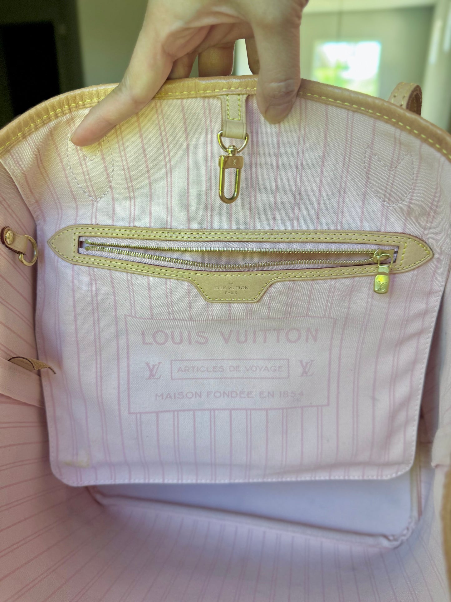 Louis Vuitton Neverfull MM Damier Azur Rose Ballerine