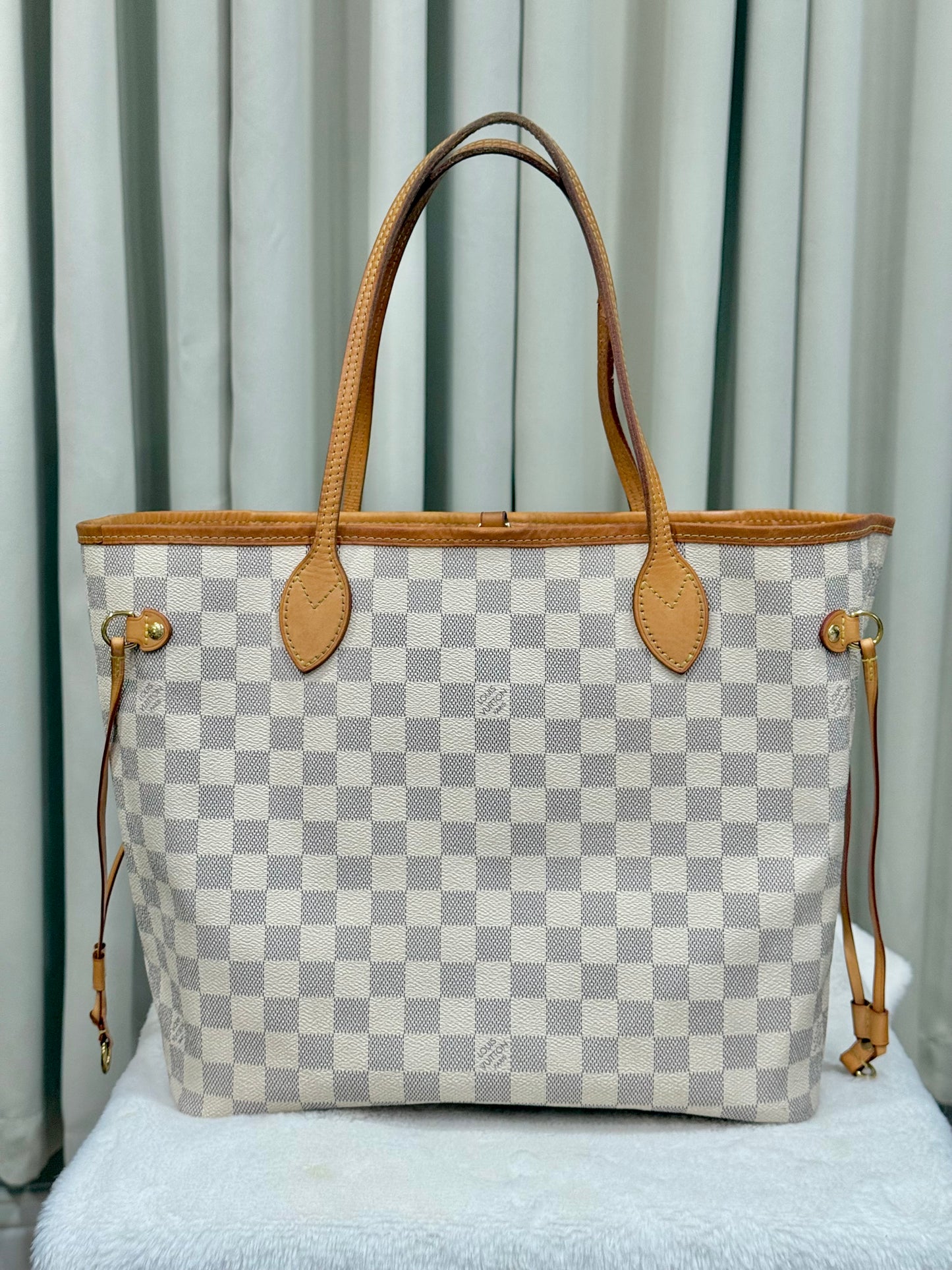 Louis Vuitton Neverfull MM Damier Azur Beige