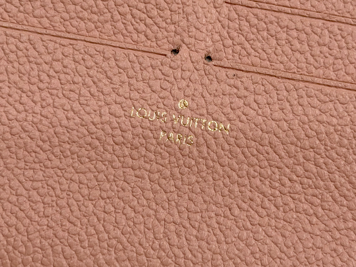 Louis Vuitton Felicie Pochette Empreinte Rose Poudre with Inserts