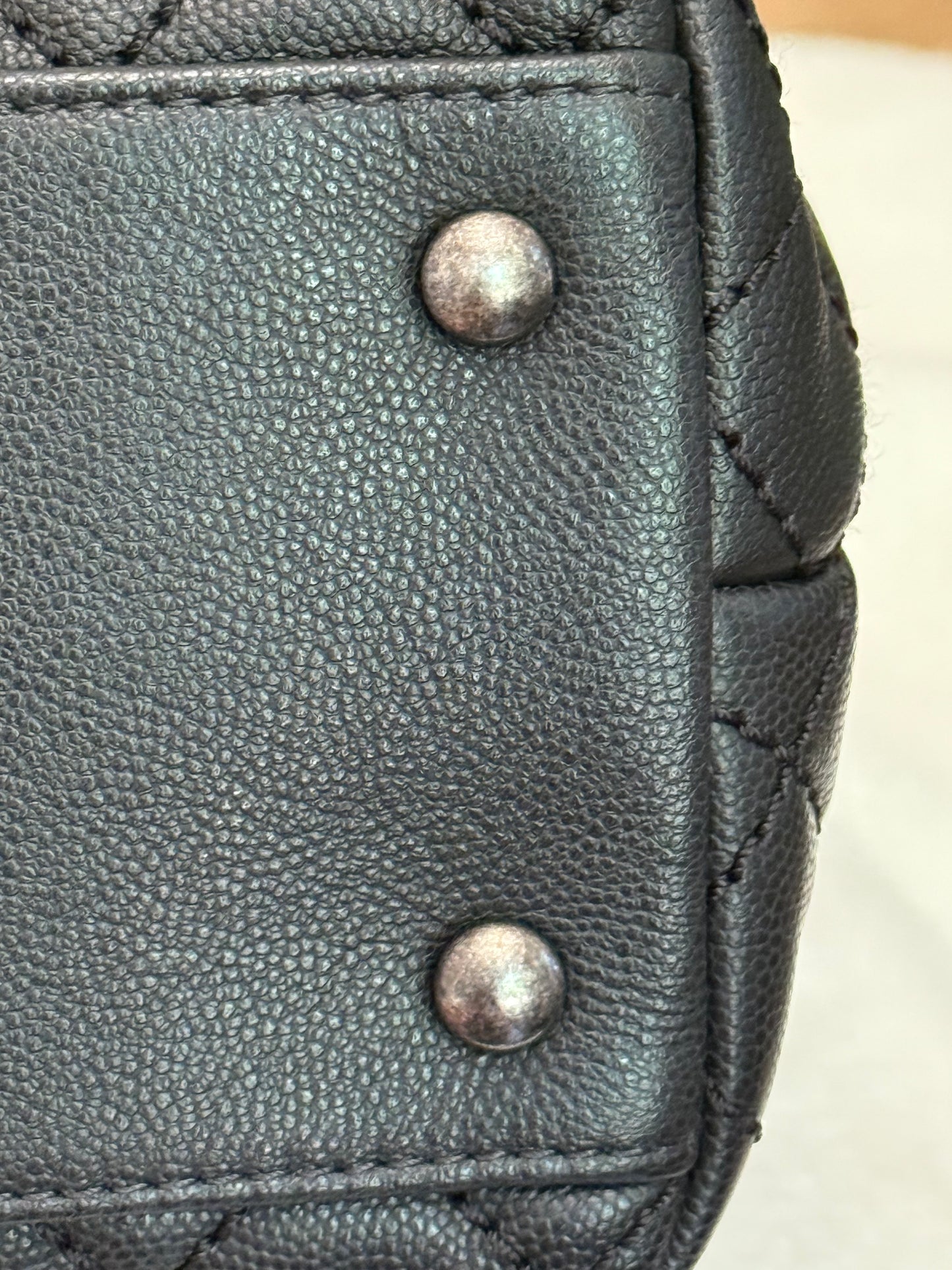 Chanel Coco Handle Black Caviar with Ruthenium Hardware
