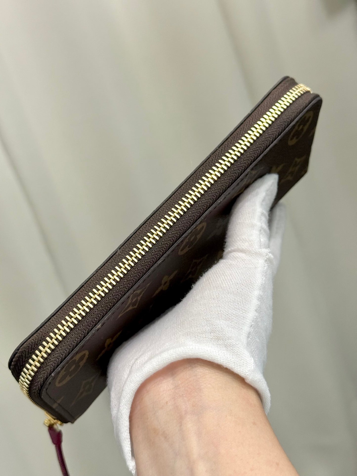 Louis Vuitton Clemence Mono Fuchsia Wallet