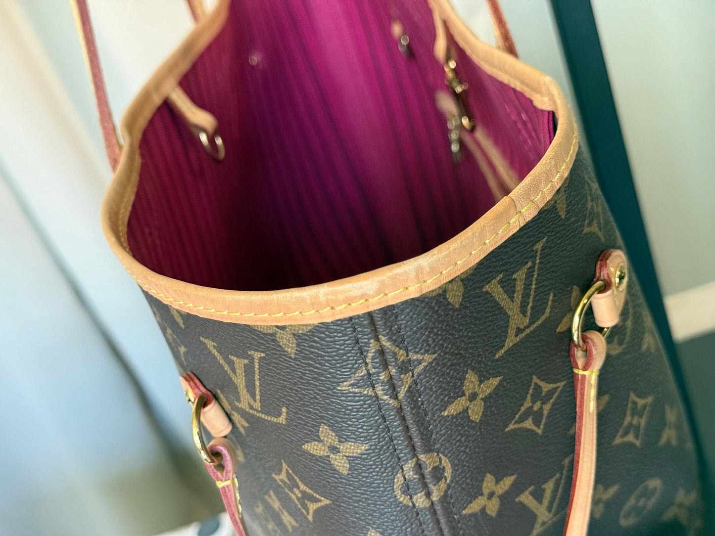 Louis Vuitton Neverfull MM Mono Pivoine Bag Only