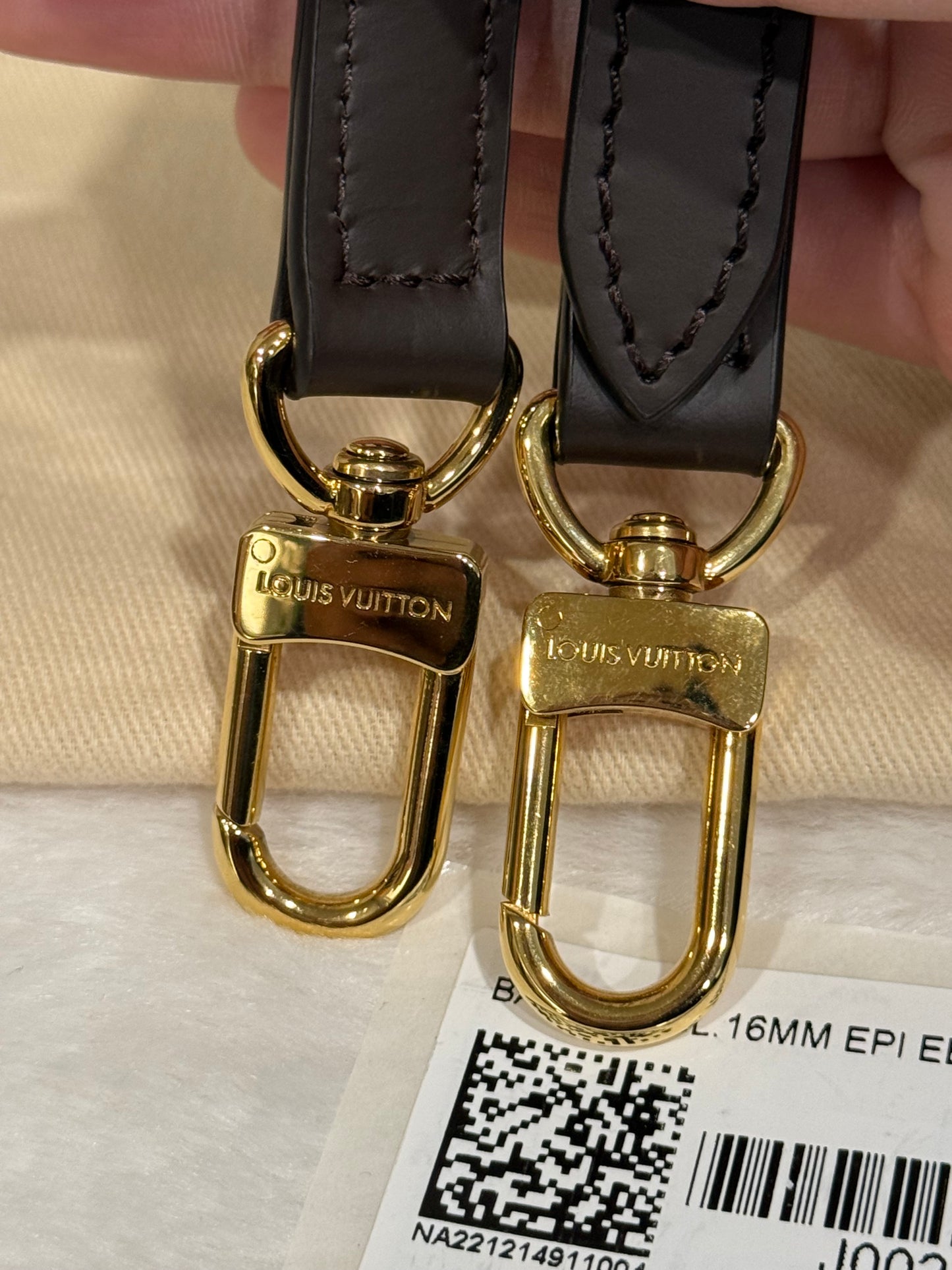 Louis Vuitton Bandouliere Adjustable Strap 16 mm Ebene J00276