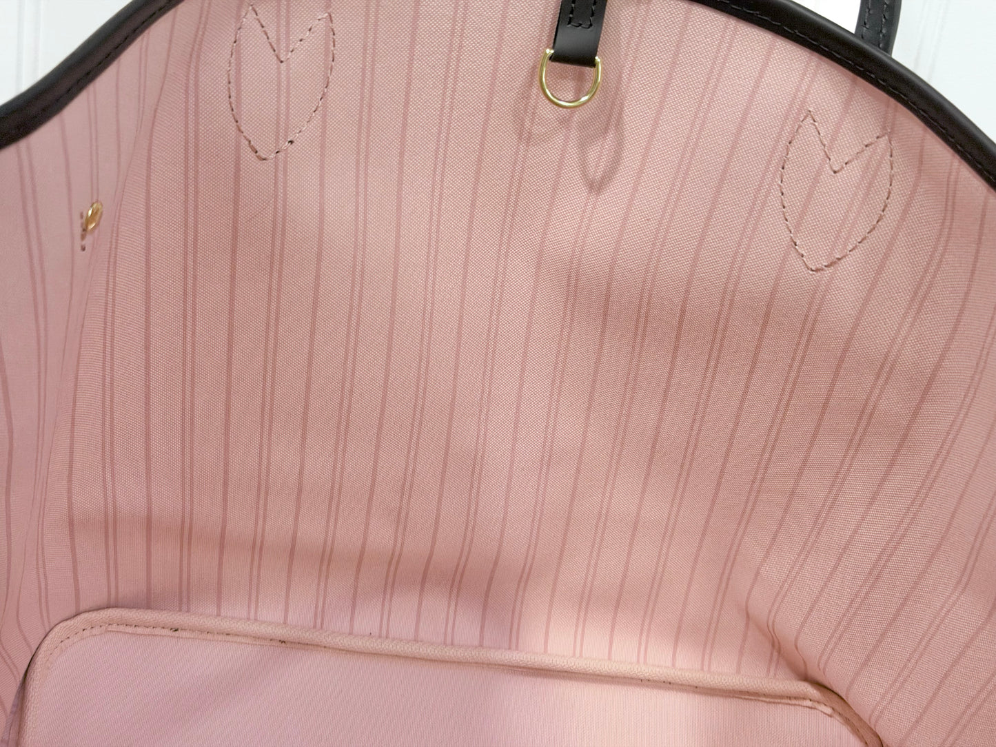 Louis Vuitton Neverfull MM Braided Damier Ebene Rose Quartz