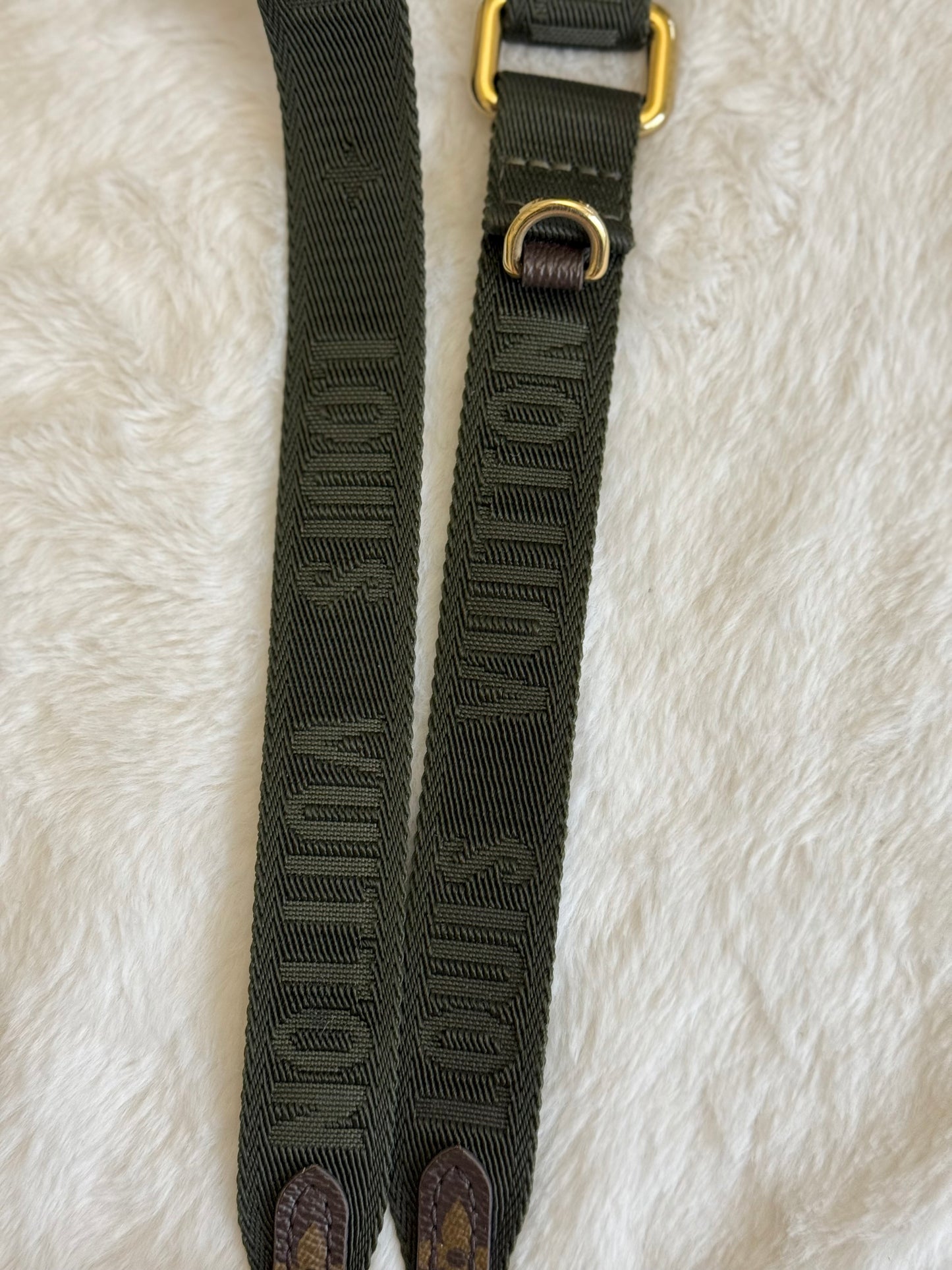 Louis Vuitton Khaki Guitar/Jacquard Adjustable Strap