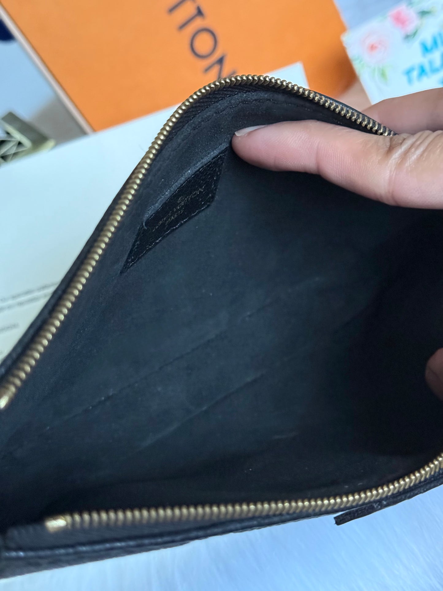 Louis Vuitton Small Pochette Black Empreinte