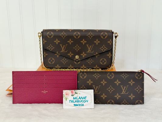Louis Vuitton Pochette Felicie Mono with inserts FULL SET