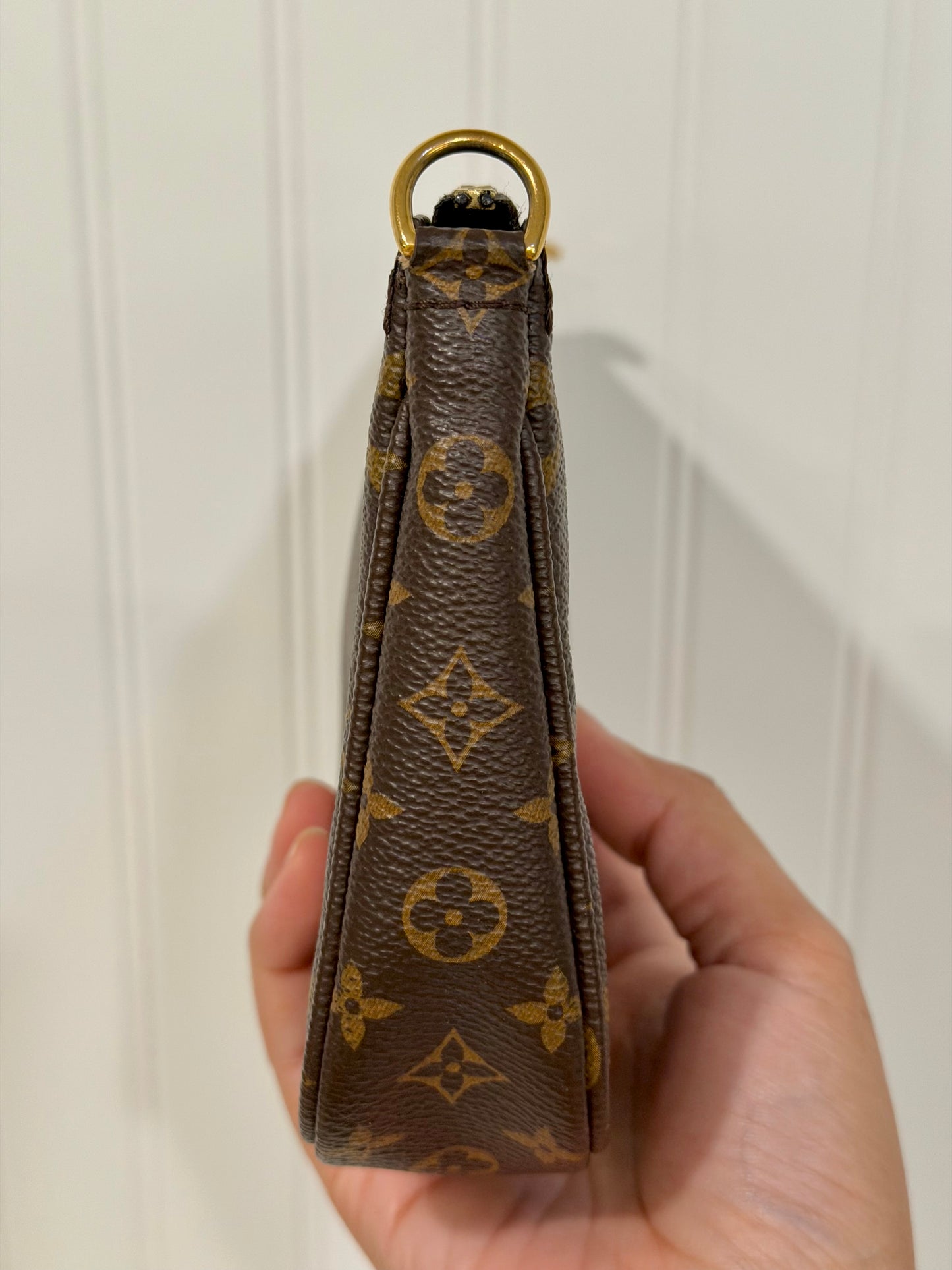 Louis Vuitton Multi Pochette Mono with Pink/Rose Adjustable Jacquard Strap