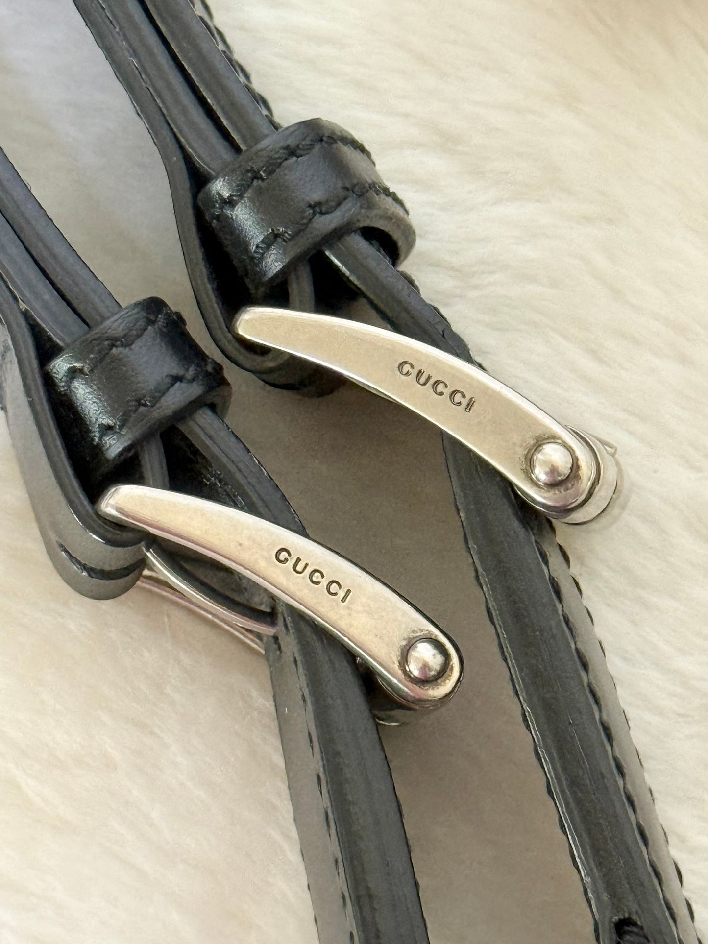 Gucci Zipped Web GG Supreme Canvas Tote Shoulder Bag Black 359261