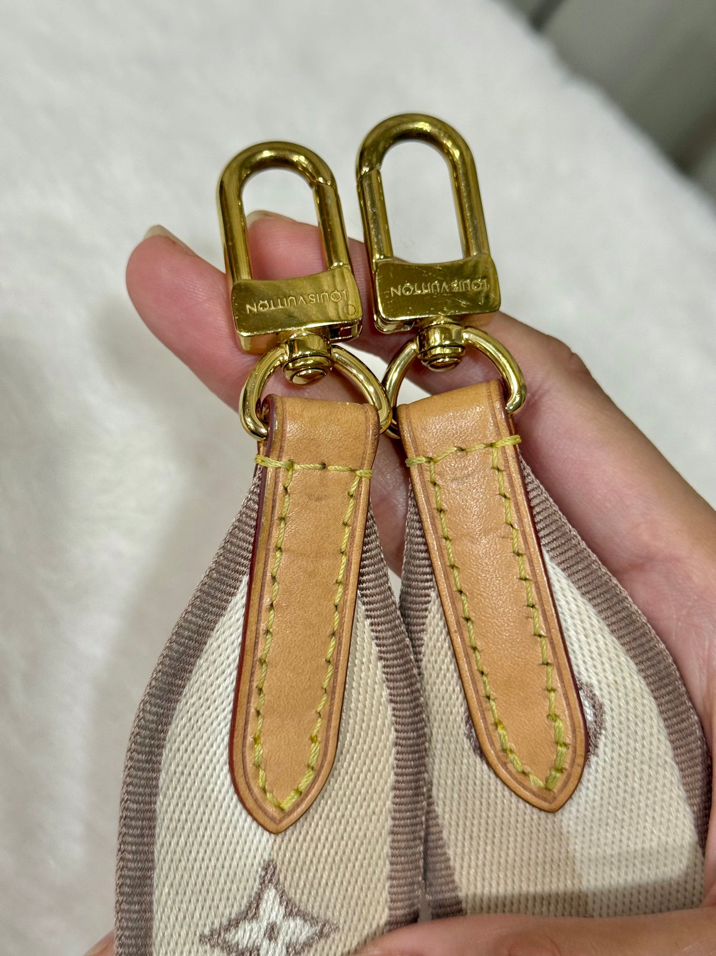 Louis Vuitton Beige Guitar Jacquard Adjustable Strap