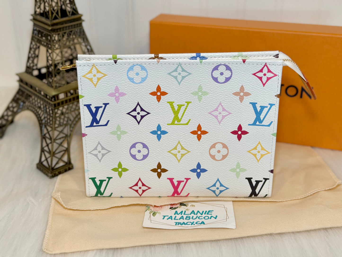 Louis Vuitton Toiletry 19 Takashi Murakami Multicolore Blanc/White