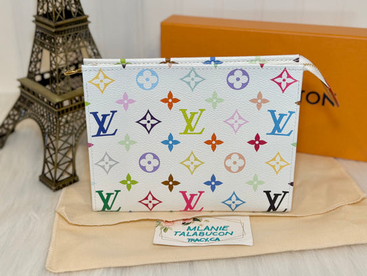 Louis Vuitton Toiletry 19 Takashi Murakami Multicolore Blanc/White