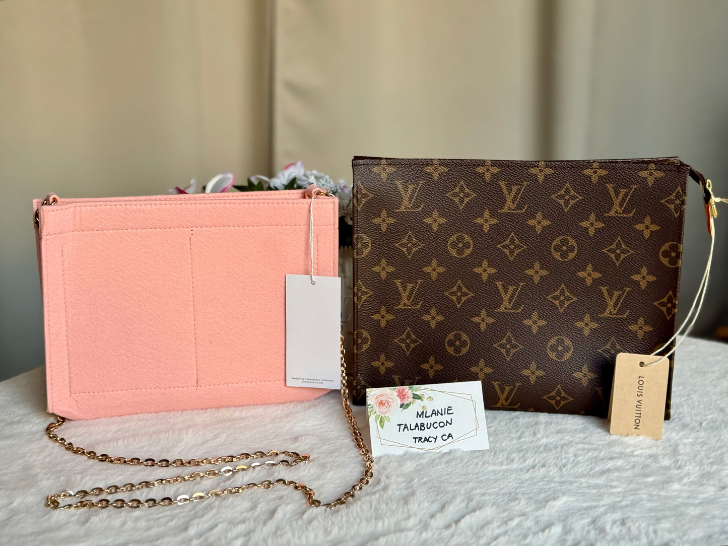 BRAND NEW Louis Vuitton Mono Toiletry 26 with Pink Interior