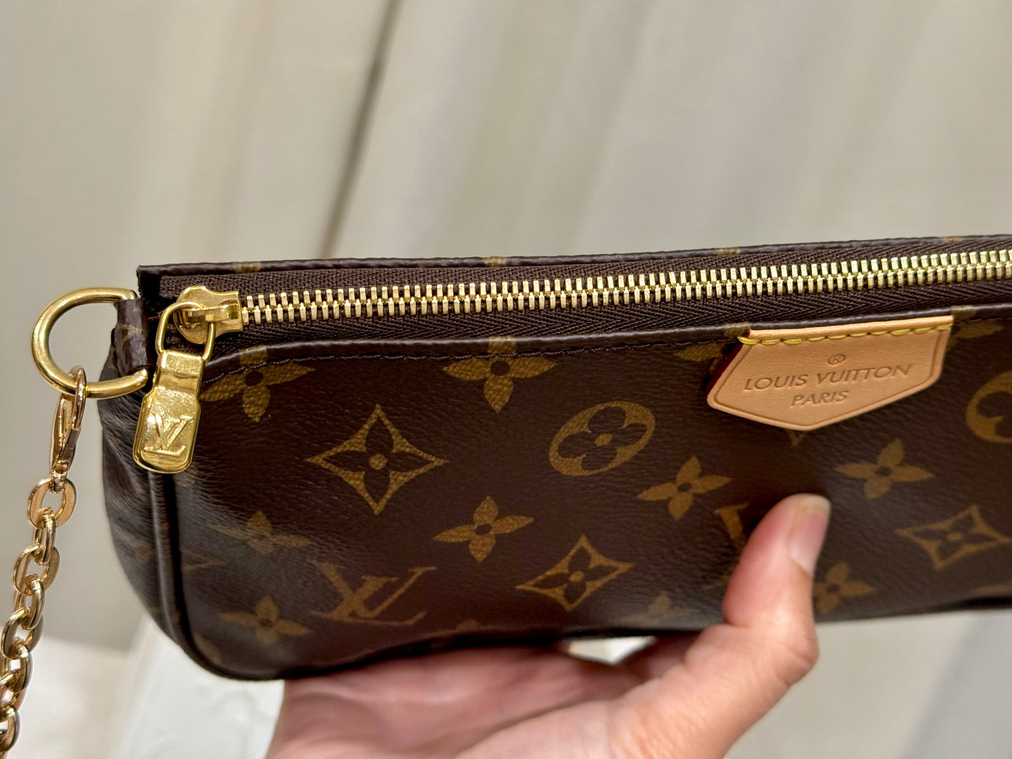 Louis Vuitton Multi Pochette Accessoires with Light Pink Strap