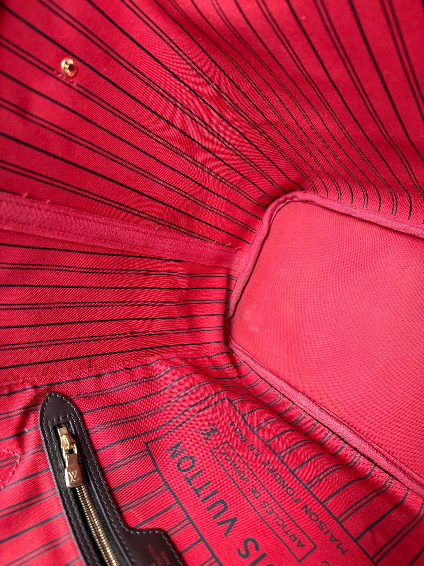 Louis Vuitton Neverfull MM Damier Ebene Cerise