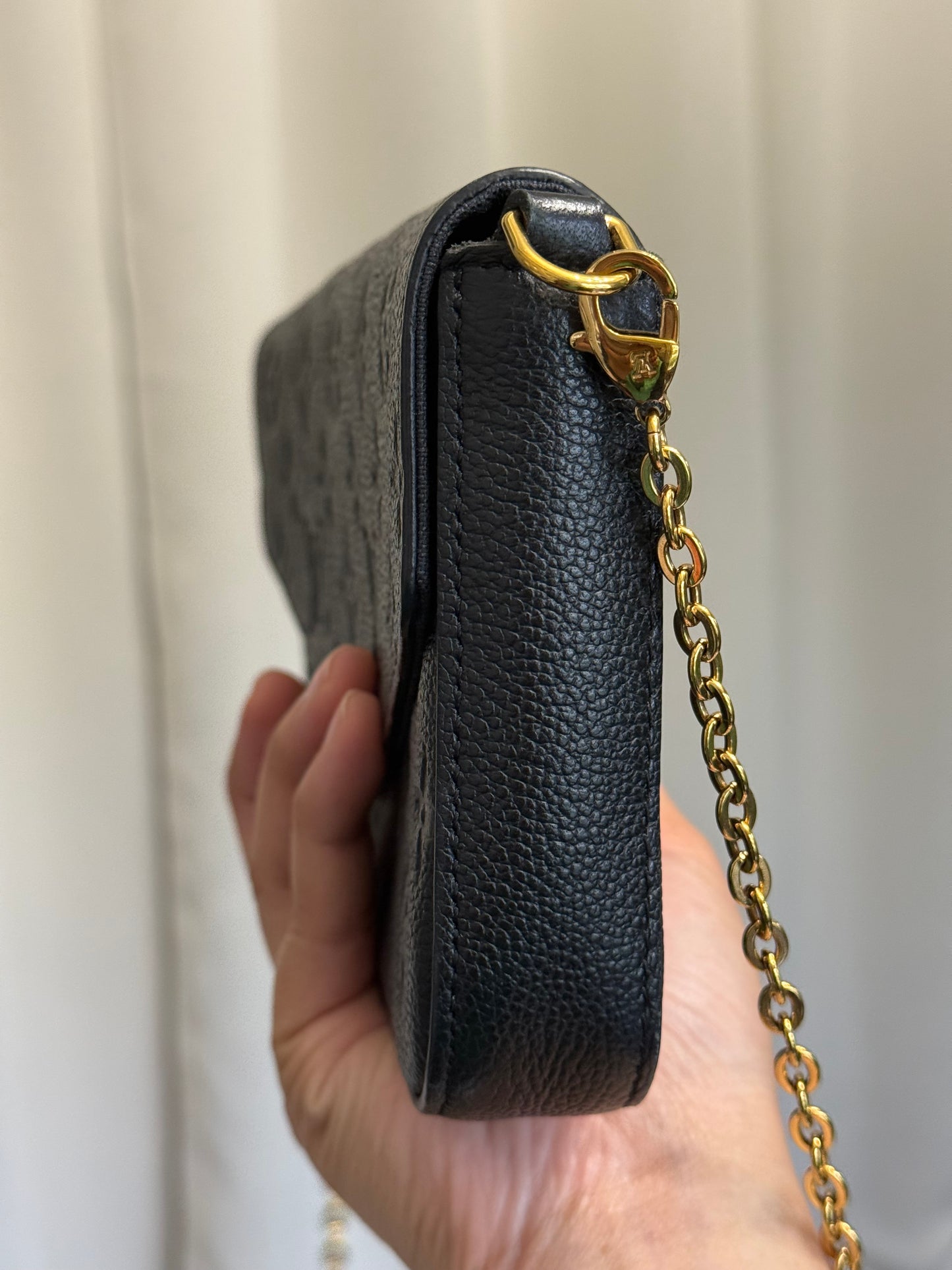Louis Vuitton Felicie Pochette Black Mono Empreinte