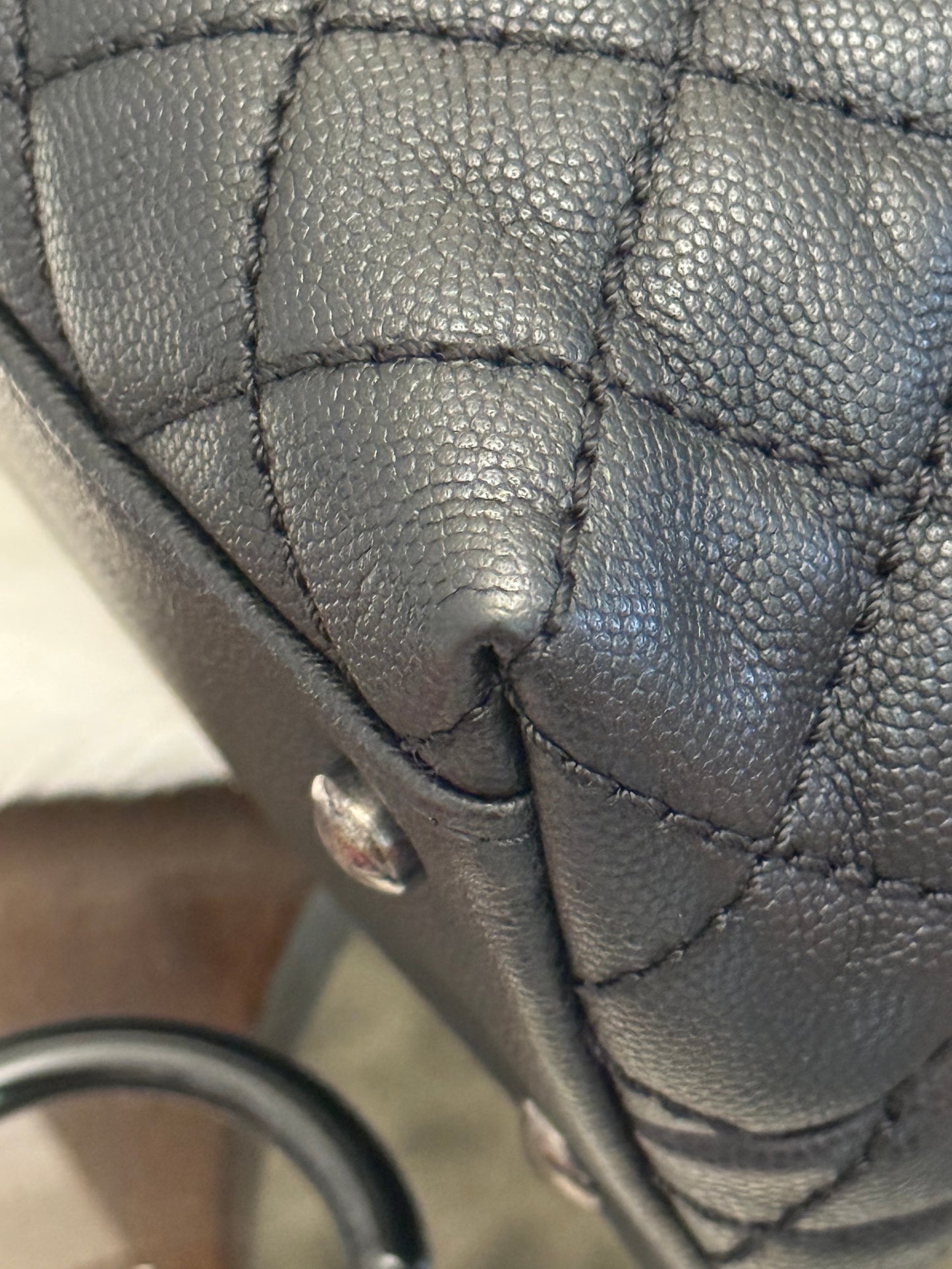 Chanel Coco Handle Black Caviar with Ruthenium Hardware
