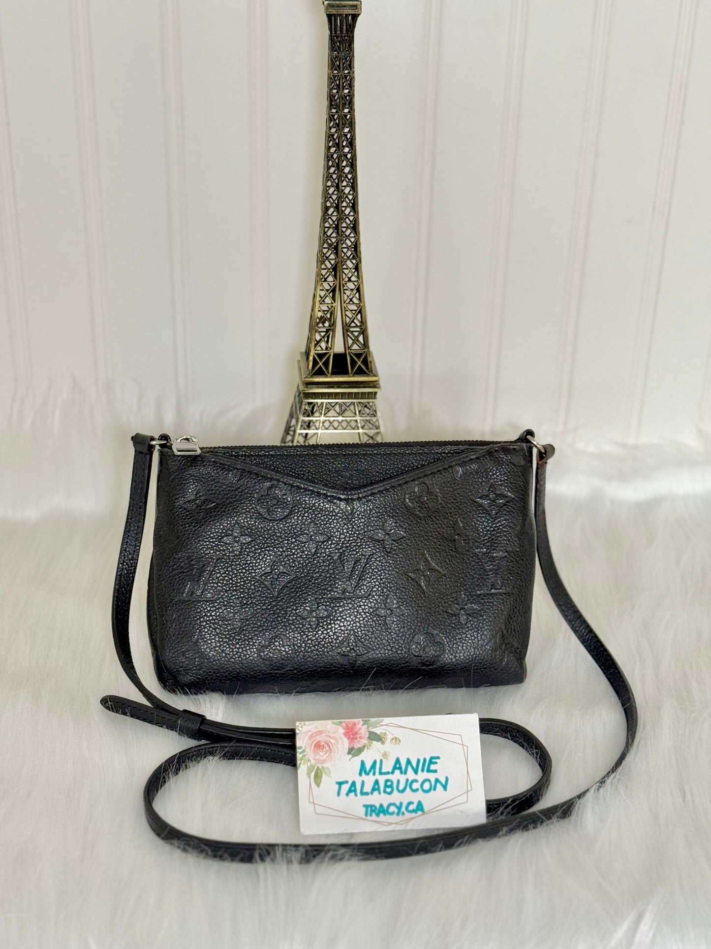 Louis Vuitton Pallas Clutch Black Empreinte