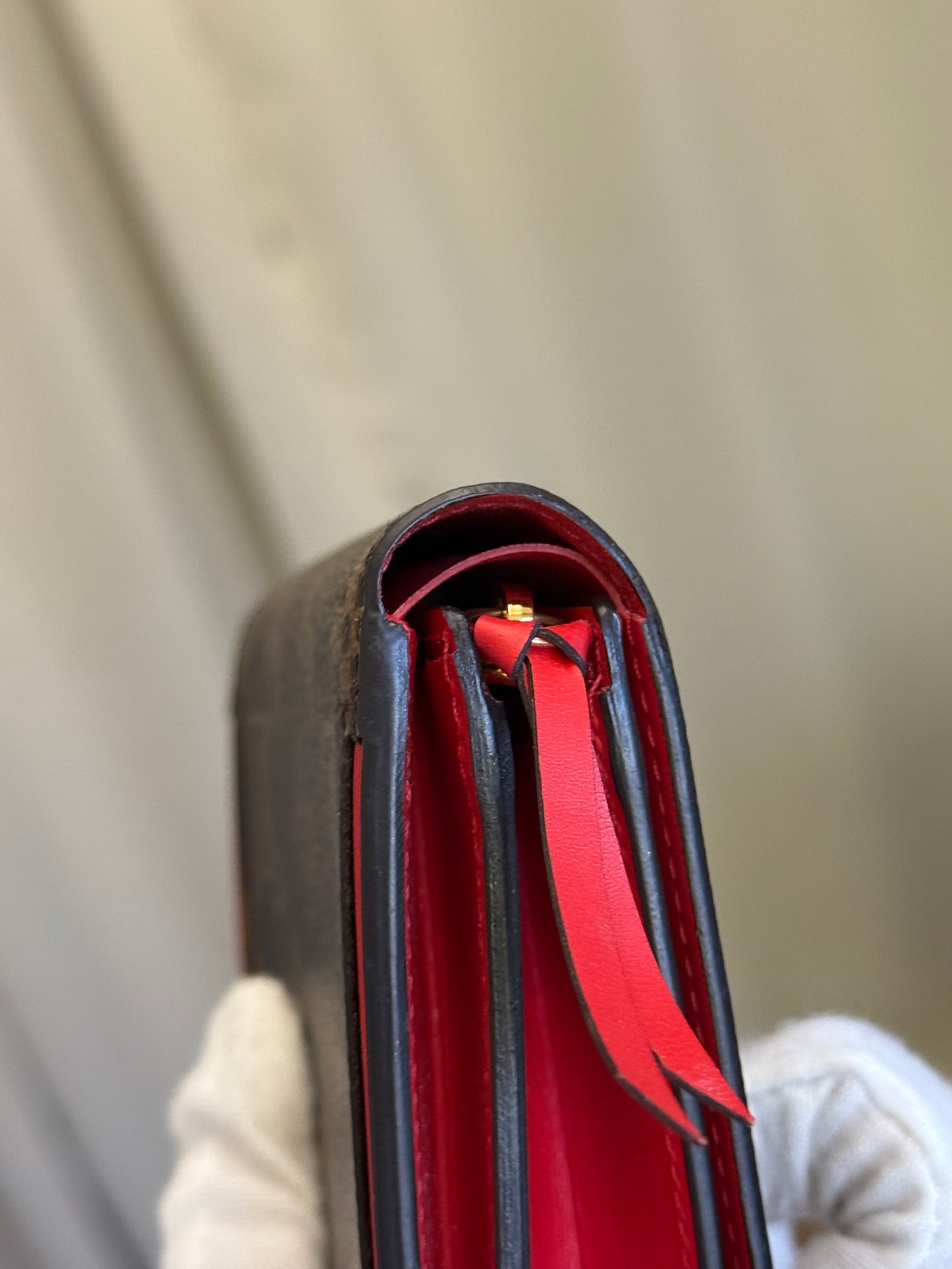 Louis Vuitton Flore Small/Compact Mono with Red Leather Wallet